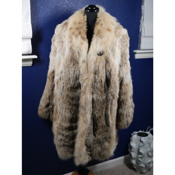 Beautiful Canadian Lynx Fur Coat Jacket Unisex XL Plus - Picture 1 of 5